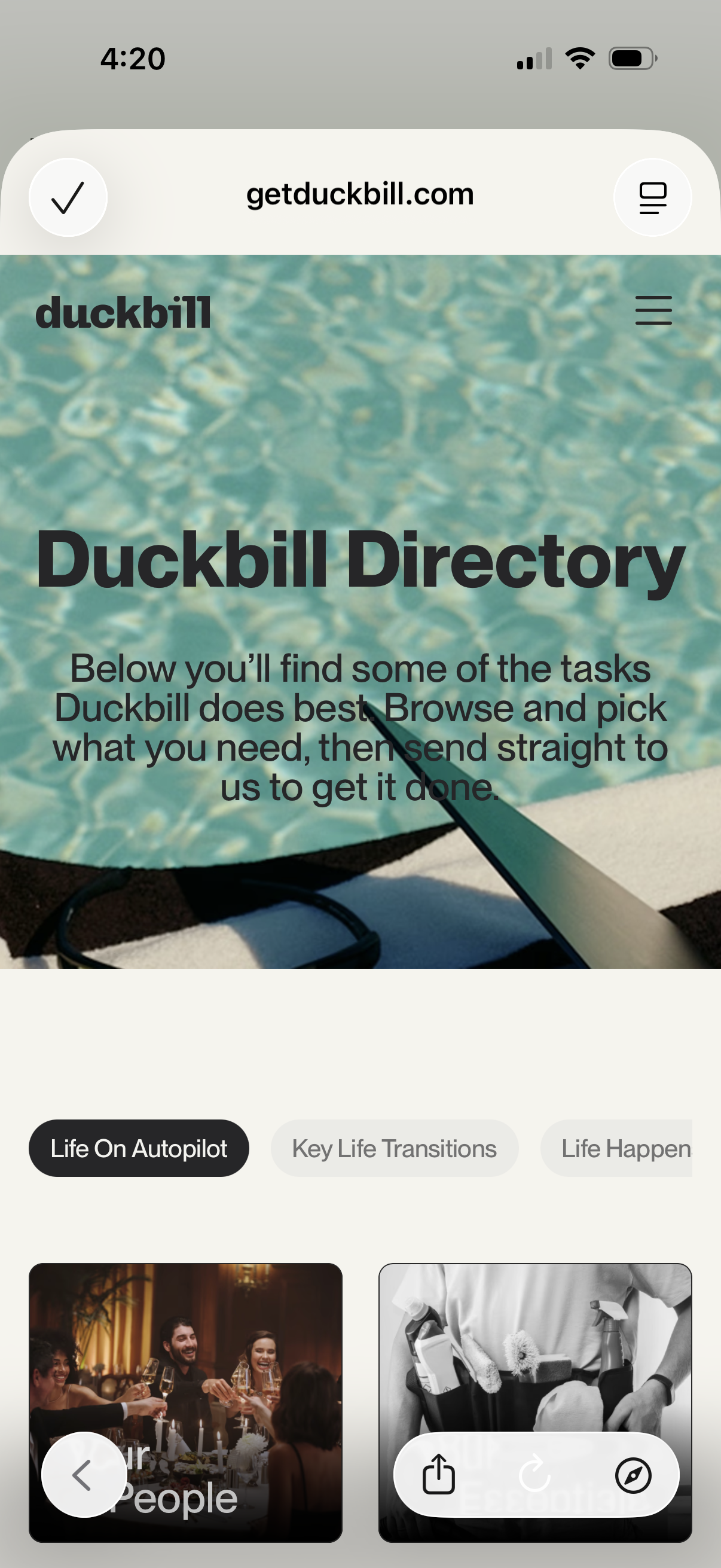 duckbill dashboard screenshot